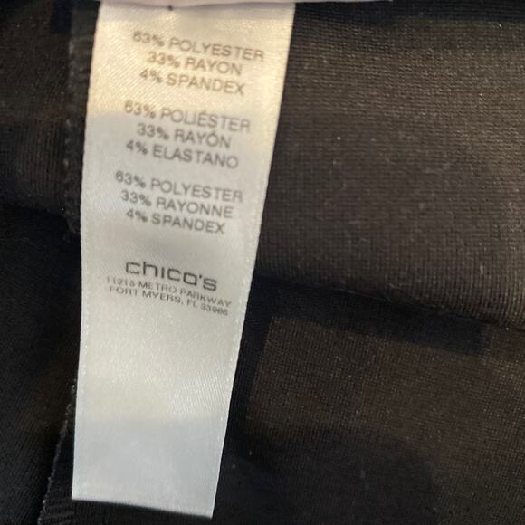 Chico’s Women’s Stretchy Leopard Print High Rise Leggings EUC Sz 16 Black Gray - Picture 5 of 10